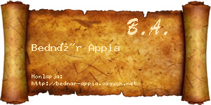 Bednár Appia névjegykártya